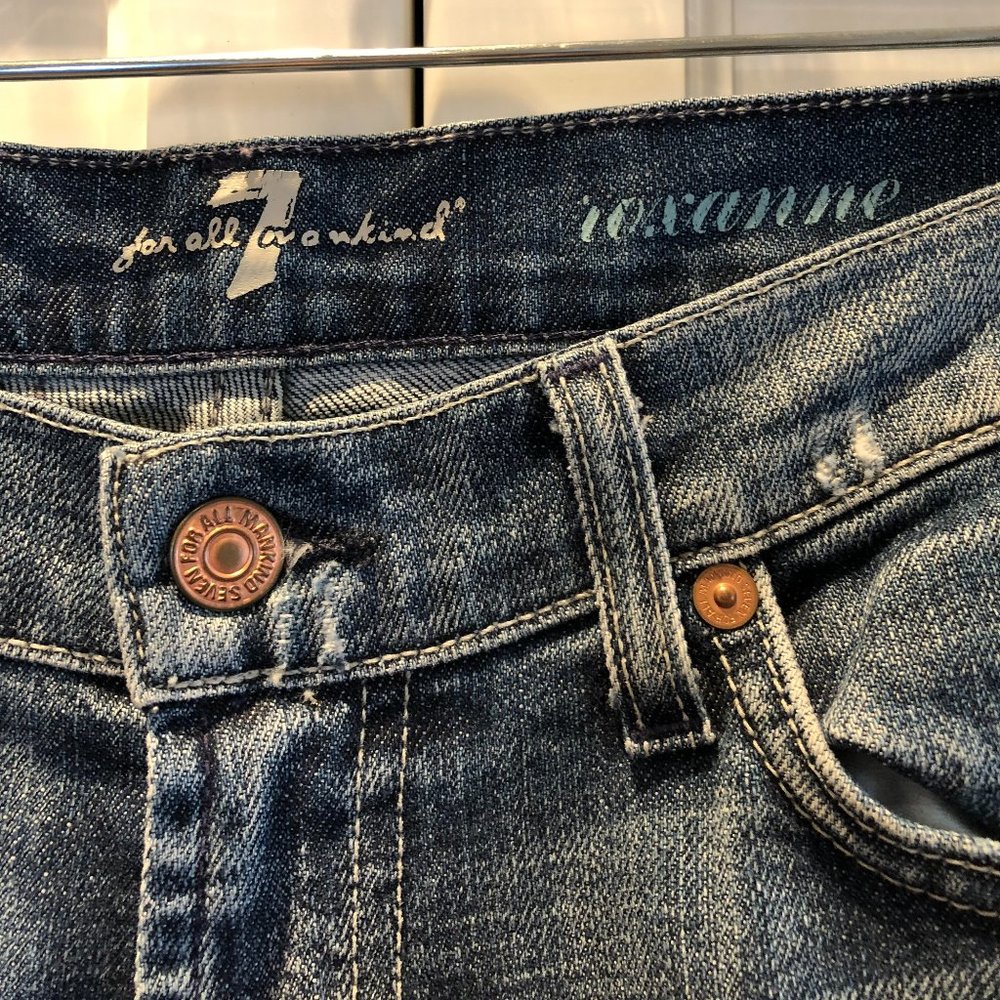 7 For All Mankind "Roxannne" Ripped Jeans - Picture 6 of 6